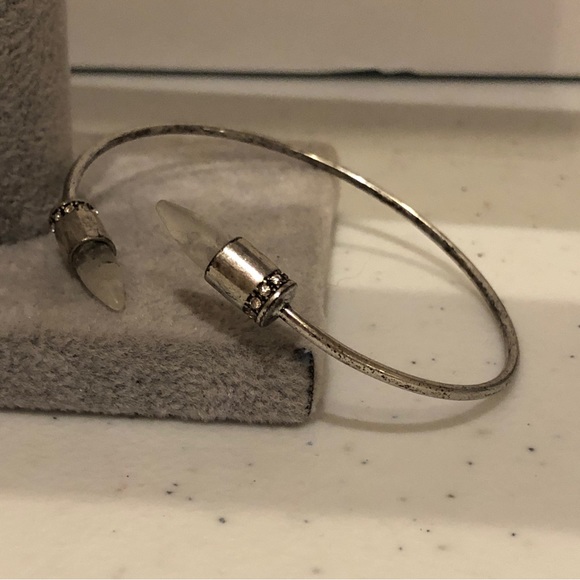 New* in Box Jade & Jasper Bracelet- silver tone with clear crystal ends - Picture 7 of 13